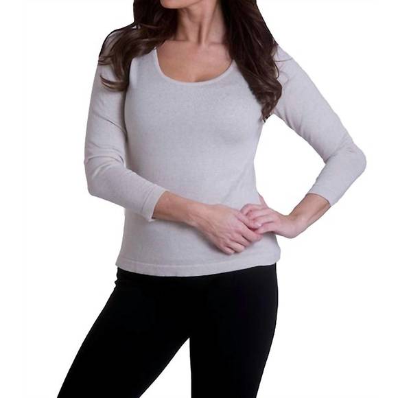 ANGEL Tops - NEW ANGEL long sleeve scoop neck top in stone